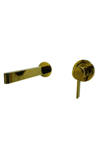 Mitigeur lavabo encastré avec bonde Doré Brillant BRO005-2GL