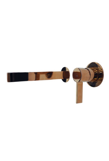 Mitigeur lavabo encastré avec bonde Rosé Brillant BRO005-2DA
