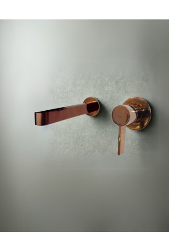 Mitigeur lavabo encastré avec bonde Rosé Brillant BRO005-2DA
