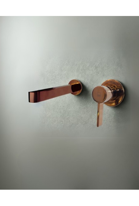 Mitigeur lavabo encastré avec bonde Rosé Brillant BRO005-2DA