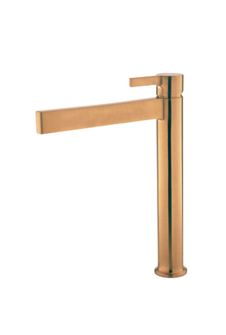 Mitigeur lavabo bec haut avec bonde Rosé Brillant BRO001/3-2DA